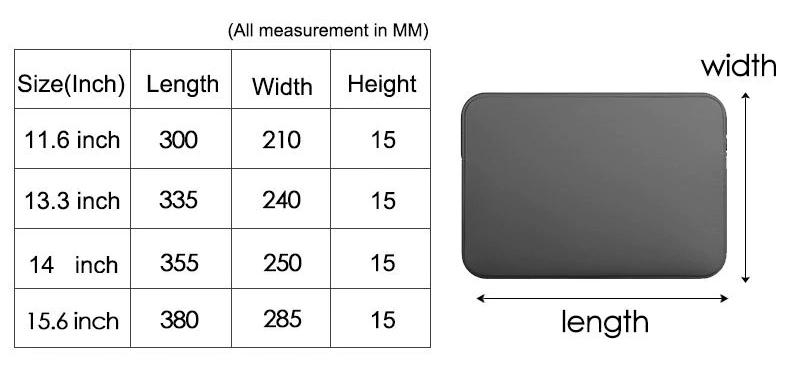 Computer Case / Laptop Case - Select Size Black Black 15 inch - Black - Image 8
