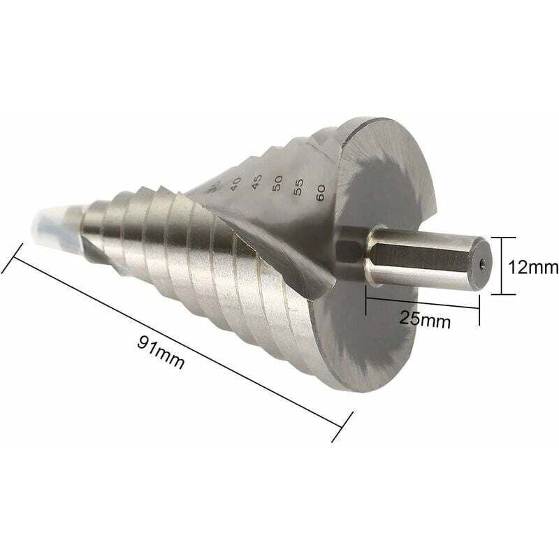 HSS Step Drill Ø 6-60mm - Spiral Large Cone Drill for Metal, Wood, Plastic..DEBUNS - Image 4