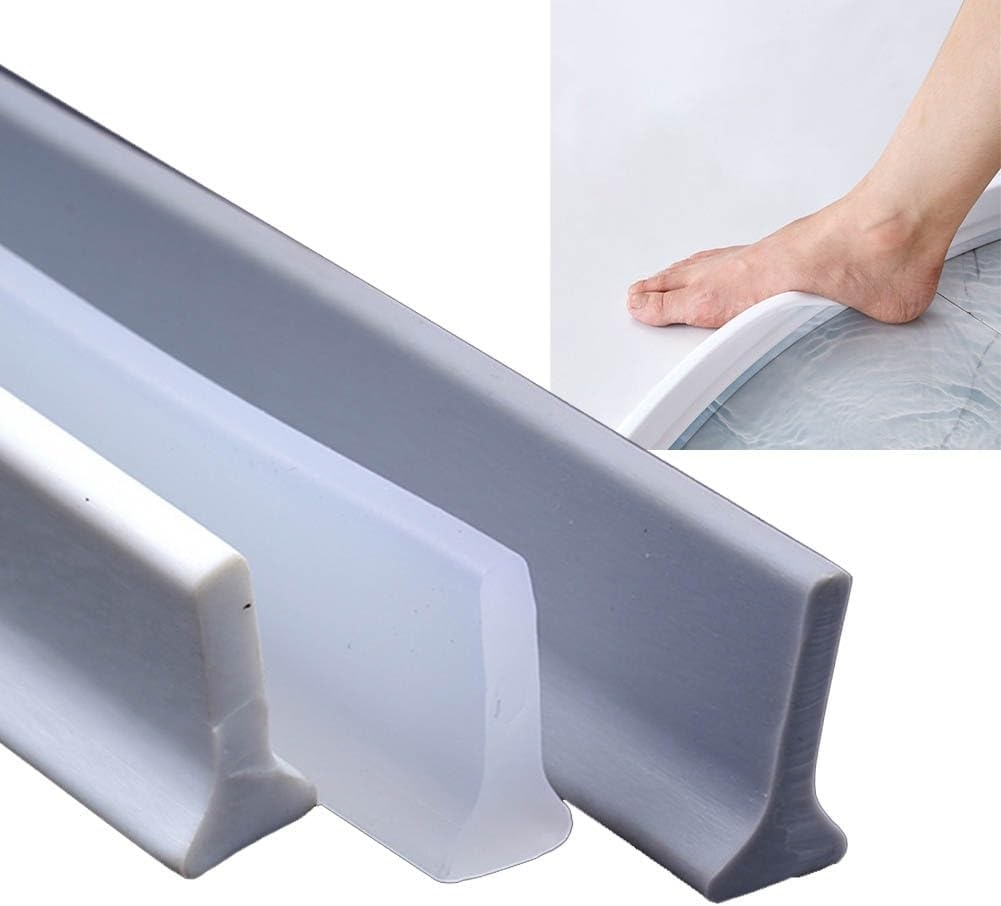 Shower Threshold / Water Barrier – Self-Adhesive Shower Strip – 2m Transparent Transparent - Image 3