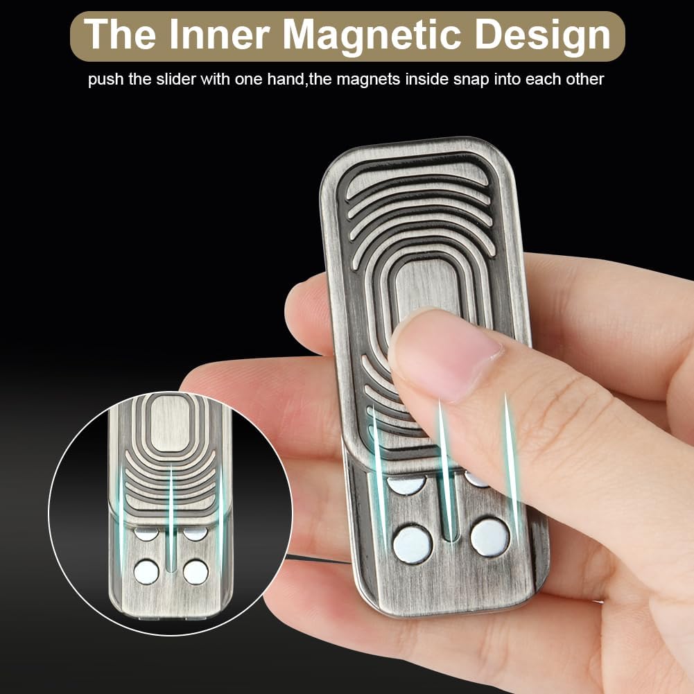 Metal Fidget Slider Toy, EDC Fidget Toy for Adults, Stress Relief for Anxiety - Image 3