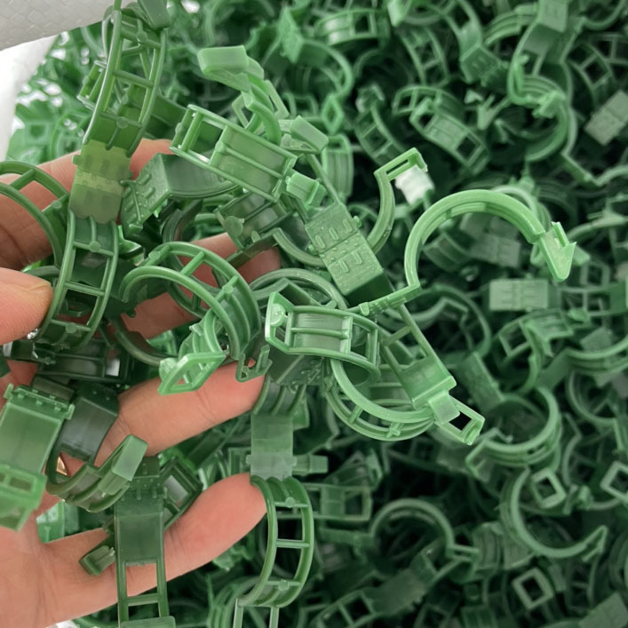100/200/300pcs Plant Support Clips, Plant Clamps for Climbing Plants, Grafting Tools Upright Plant Growing Reusable (Green/White) Green Green 200pcs Green 200pcs - Image 1