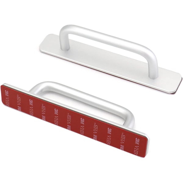 2pcs Self-Adhesive Aluminum Alloy Door Handle Push-Pull Sliding Door Handle Without Drilling for Gate Cabinet Toilet, 150 x 25mm - Image 1