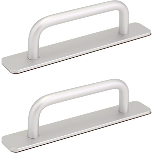 2pcs Self-Adhesive Aluminum Alloy Door Handle Push-Pull Sliding Door Handle Without Drilling for Gate Cabinet Toilet, 150 x 25mm - Image 7
