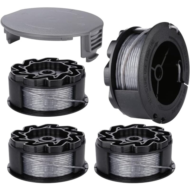 Line spool for BOSCH UniversalGrassCut Trimmer 18 18-26 18-260 F016800570 with cap (4 pieces) - Image 1