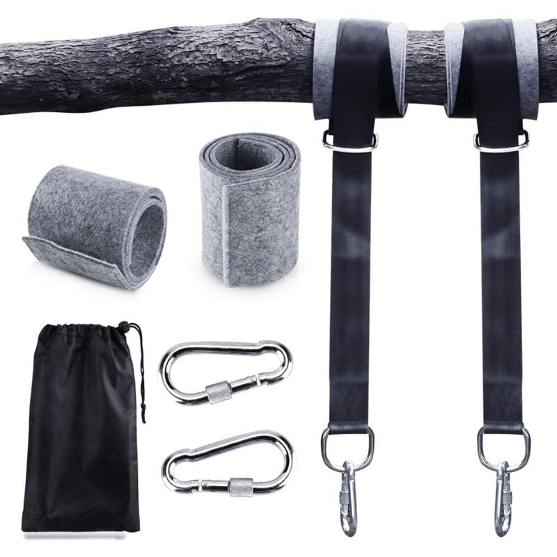 Swing bracket, hammock bracket, attachment set for hanging chair with max. 200 kg in tear-resistant polyester with 2 protective pads for shoulder and - Image 1