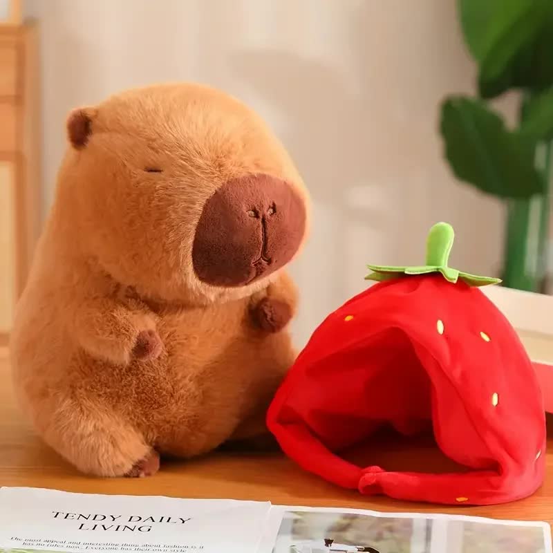 23cm Capybara Plush Simulation Capybara Anime Fluffy Toy Cute Doll Stuffed Animal Soft Doll Plush Christmas Thanksgiving Gift - Image 4