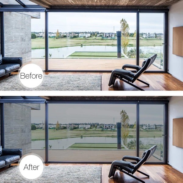 One-way mirror window film solar protection glass sticker - Advertising - Blue silver 40x300 cm Blue-silver 40x300 cm Blue-silver 40x300 cm - Image 7