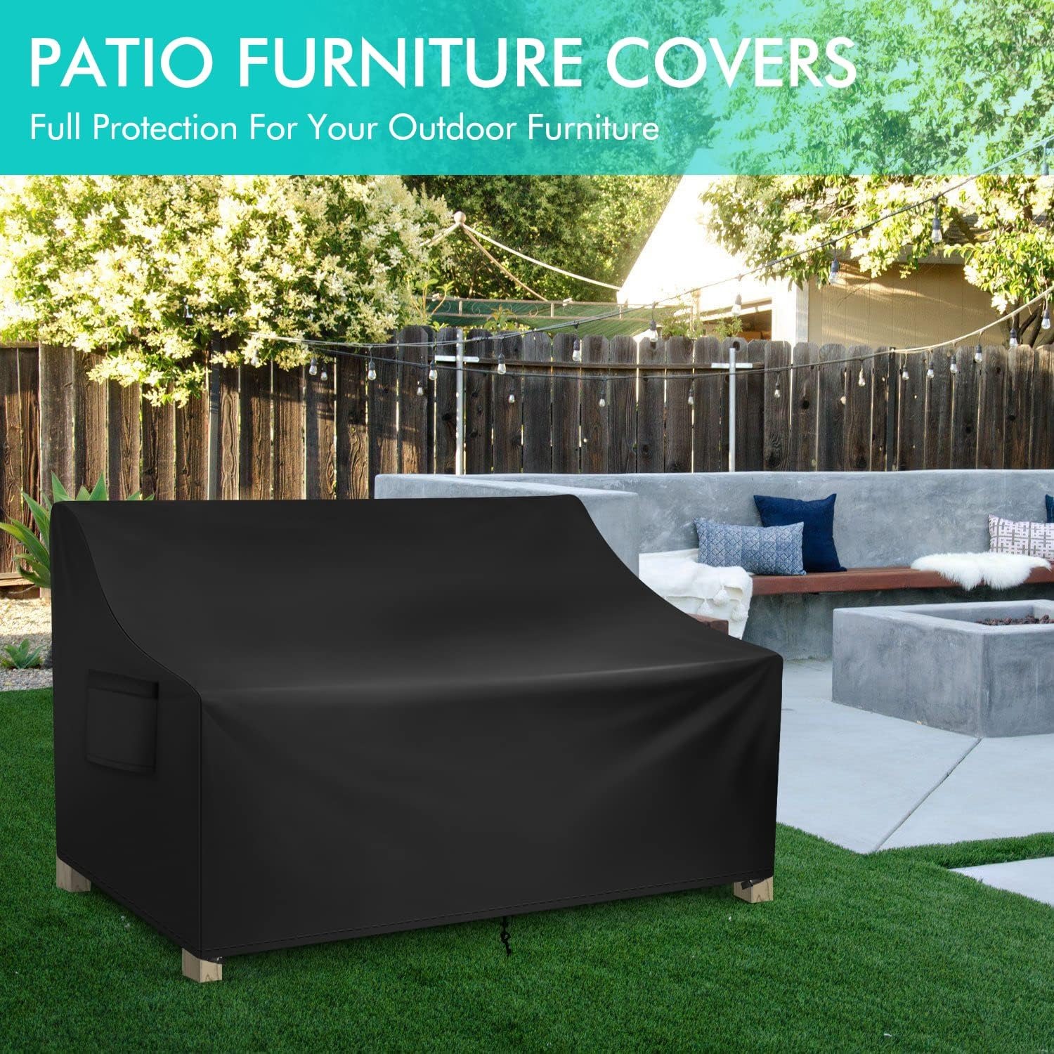Sofa Cover Waterproof, 4-Seater Outdoor Sofa, Heavy Duty Deep Lounge, Large Garden Furniture with Air Vent - Image 4