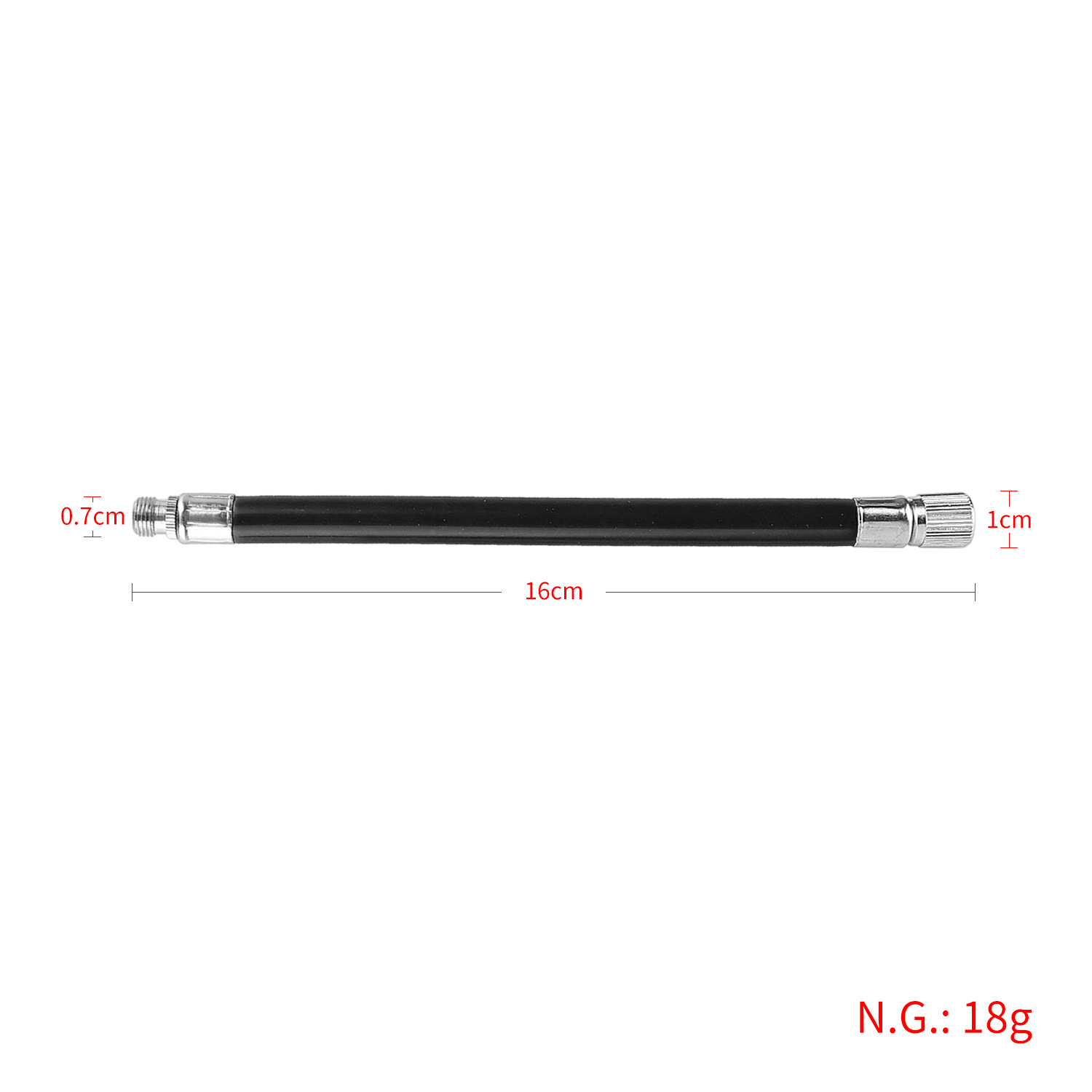 For Xiaomi scooter inflatable extension cord original model inflatable extension valve M365 Pro Pro2 1S extension tube Black - Image 2