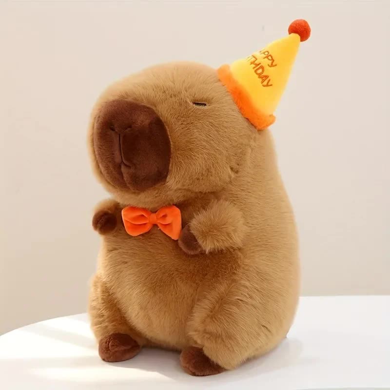 23cm Capybara Plush Simulation Capybara Anime Fluffy Toy Cute Doll Stuffed Animal Soft Doll Plush Christmas Thanksgiving Gift - Image 2