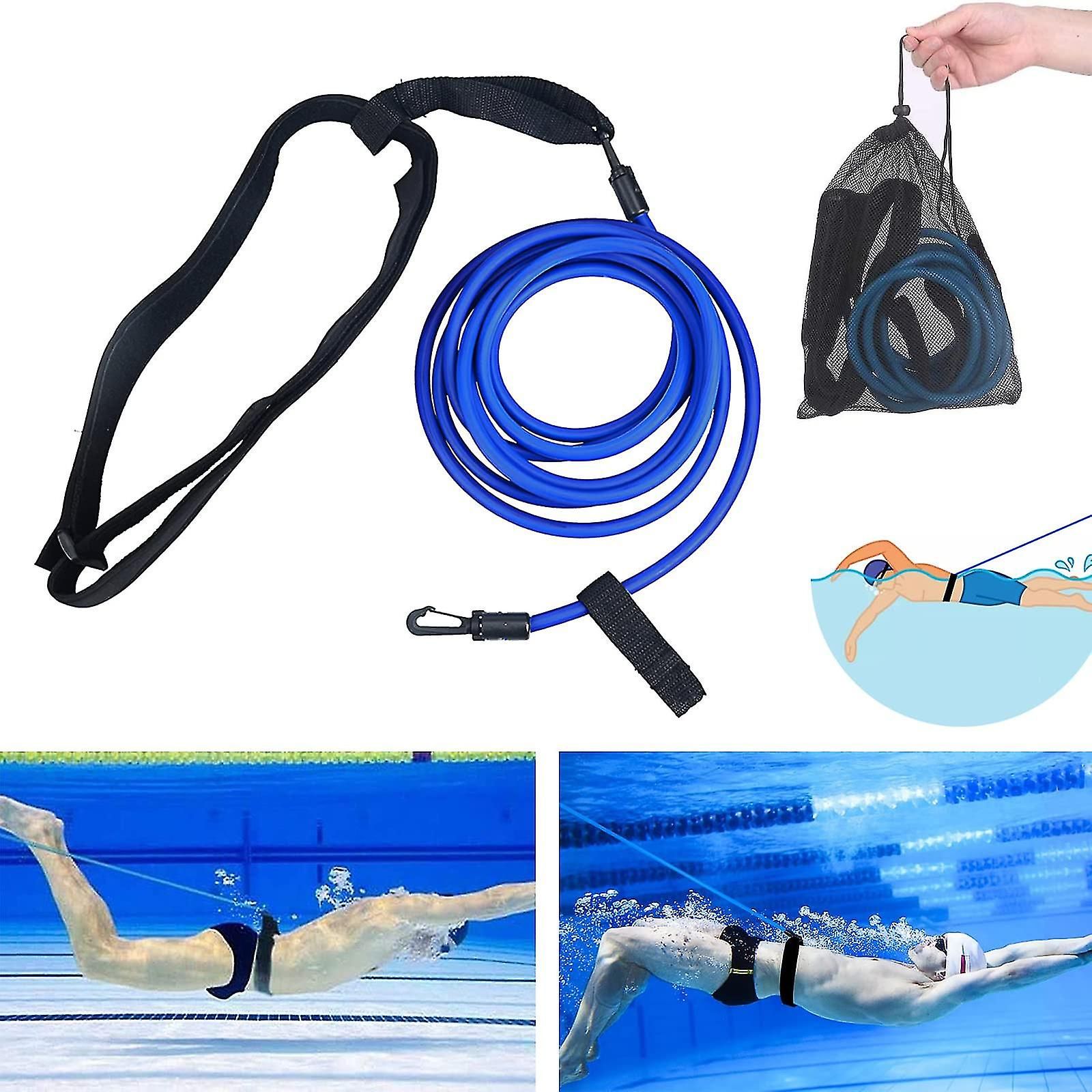 Adjustable swimming belt for pool, swimming resistance belt, swimming belt for pool hanging training, bungee swimming resistance - Image 1