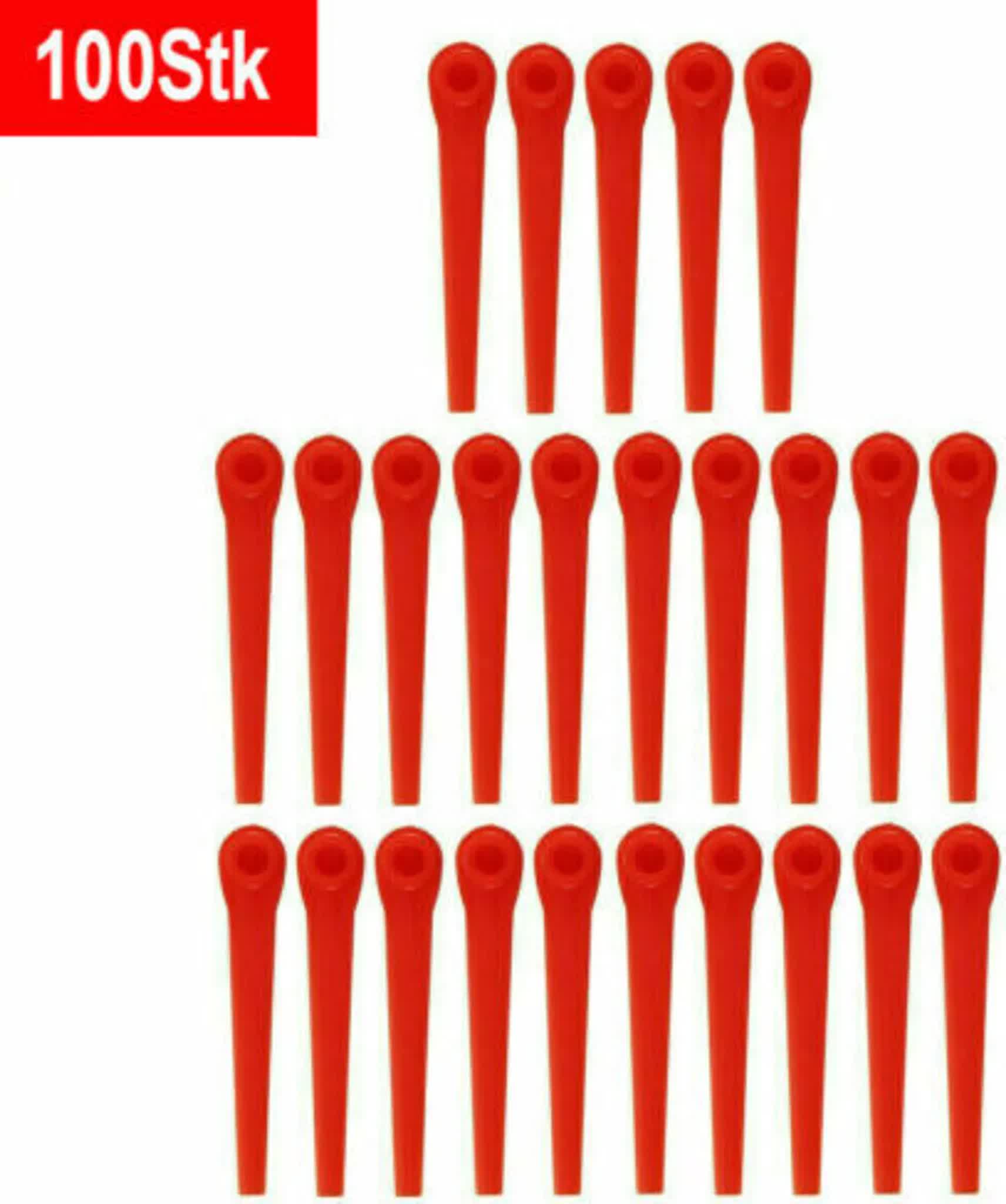 100 pcs Plastic Replacement Blades for GARDENA EasyCut LI-18/23R - Image 1