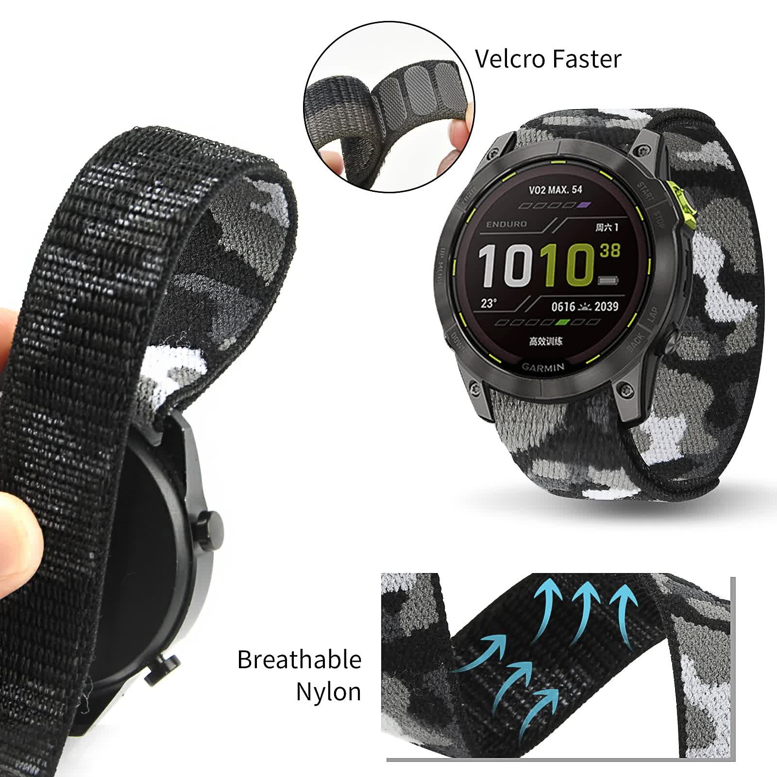 26mm 22mm  Nylon for Garmin Enduro 2/Fenix 6X 6 Pro 5X 5 Plus 7X 7/Epix Gen 2 Ultralight Smart Watch Band Bracelet H 26mm Fenix 6X 6XPro - Image 4