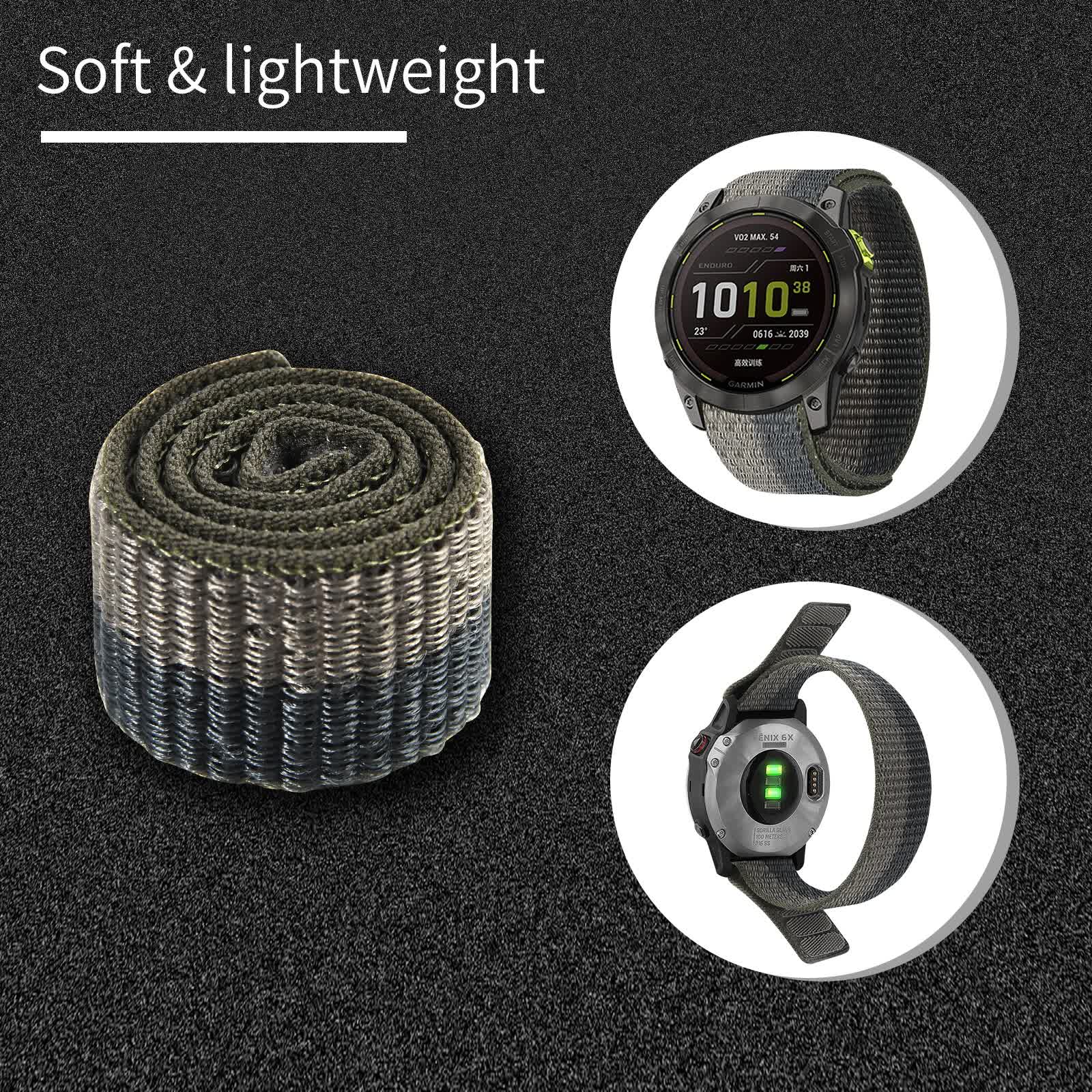26mm 22mm  Nylon for Garmin Enduro 2/Fenix 6X 6 Pro 5X 5 Plus 7X 7/Epix Gen 2 Ultralight Smart Watch Band Bracelet H 26mm Fenix 6X 6XPro - Image 6