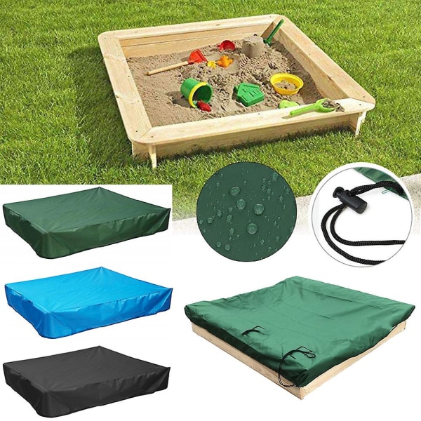 Dustproof cover for sandbox Waterproof sandbox pool cover black 150x150x20cm black 150x150x20cm - Image 1