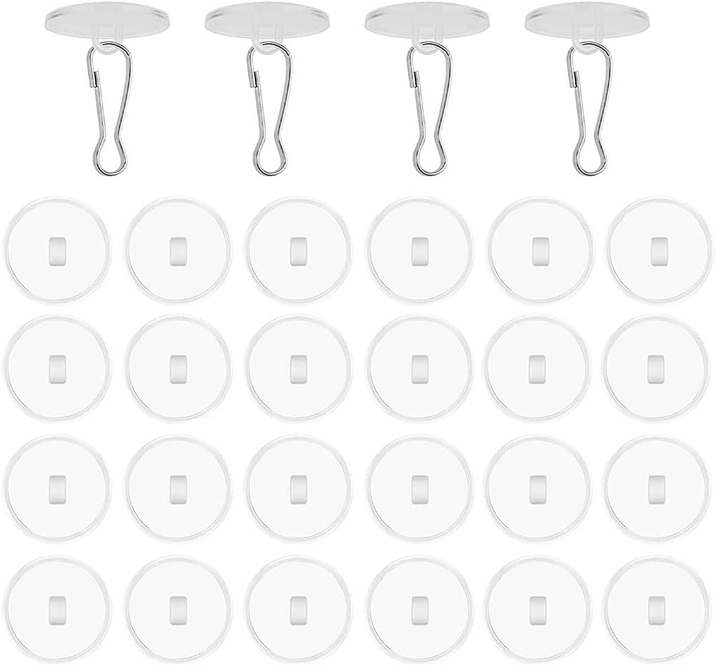 20-pack transparent self-adhesive ceiling hooks, no drilling required, ceiling hooks - Image 1