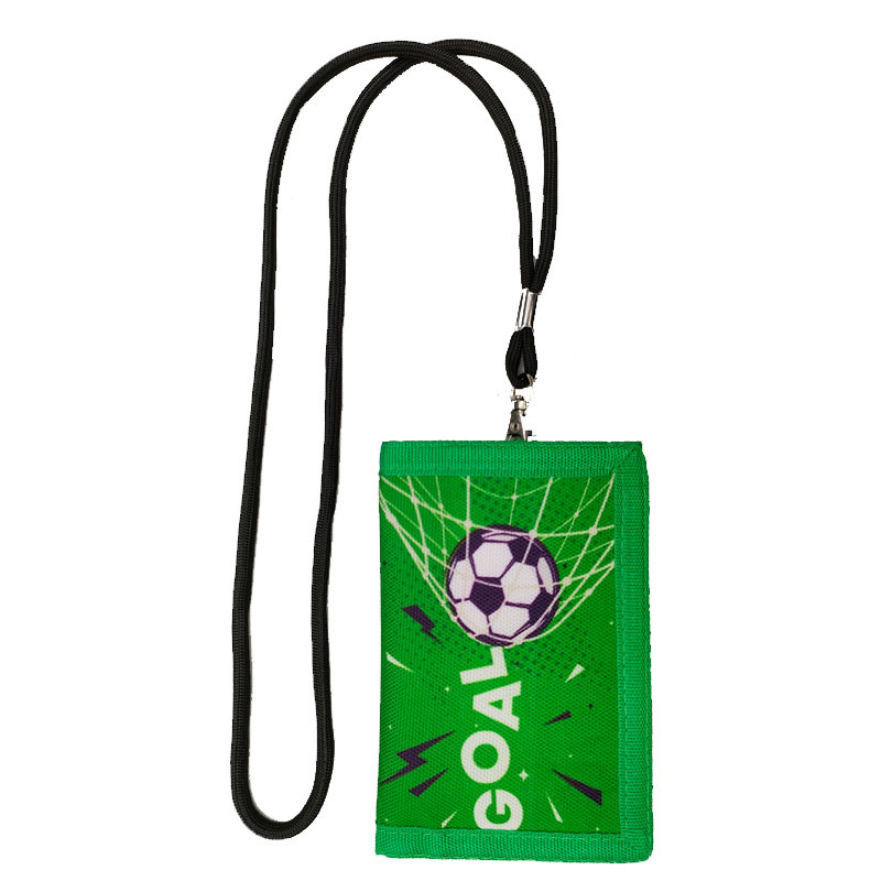Football Pattern Chest Bag, Coin Purse for Boys, Mini Wallet with - Image 1