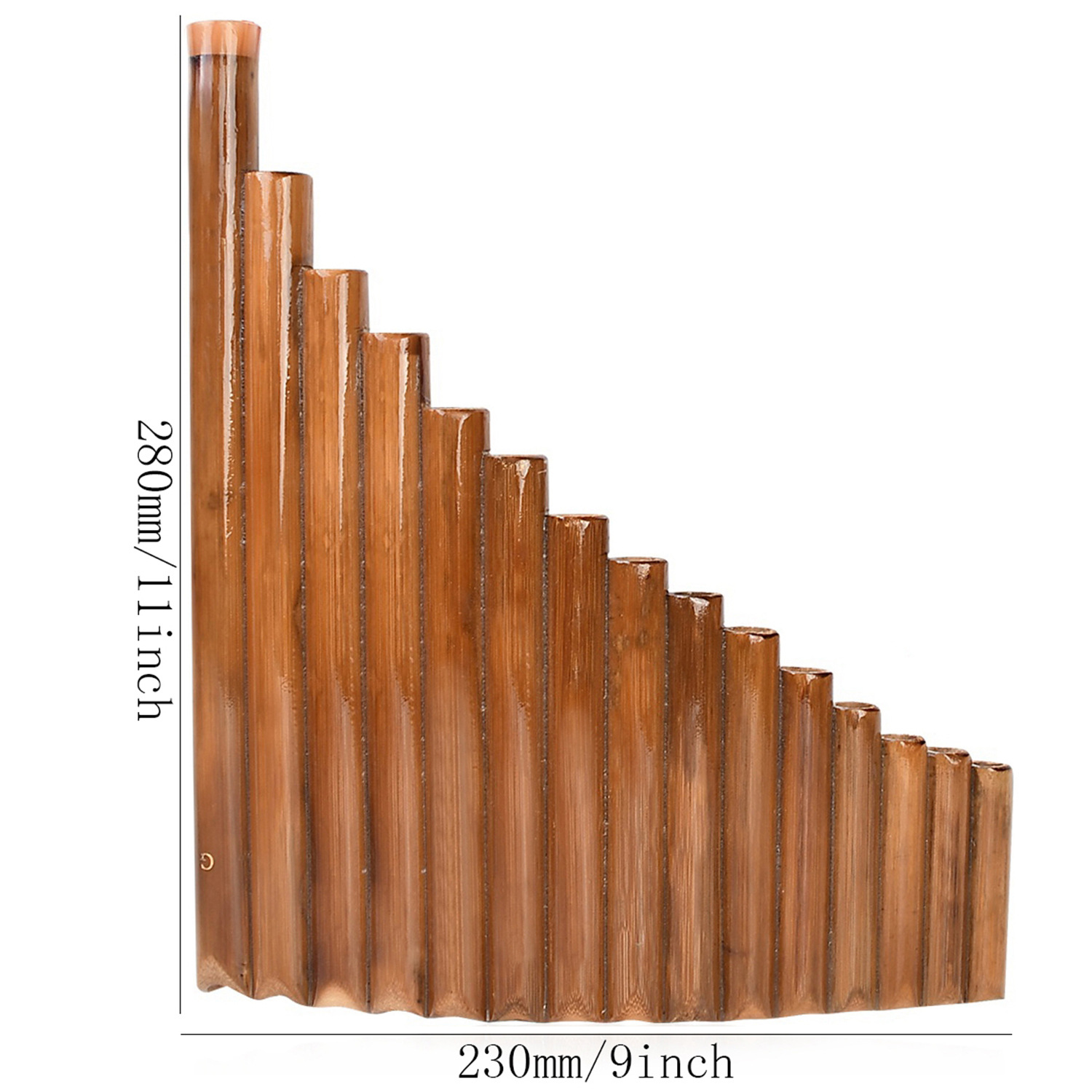 Pan Flute 15 pipes Natural bamboo Wind instrument Pan Flute G-tone Pan Flute Handmade Woodwind instrument - Image 5