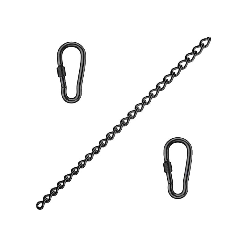 Stainless Steel Extension Chain for Hanging Chair with Two Carabiners - Extension for Hanging Chair and Hammock - Image 2
