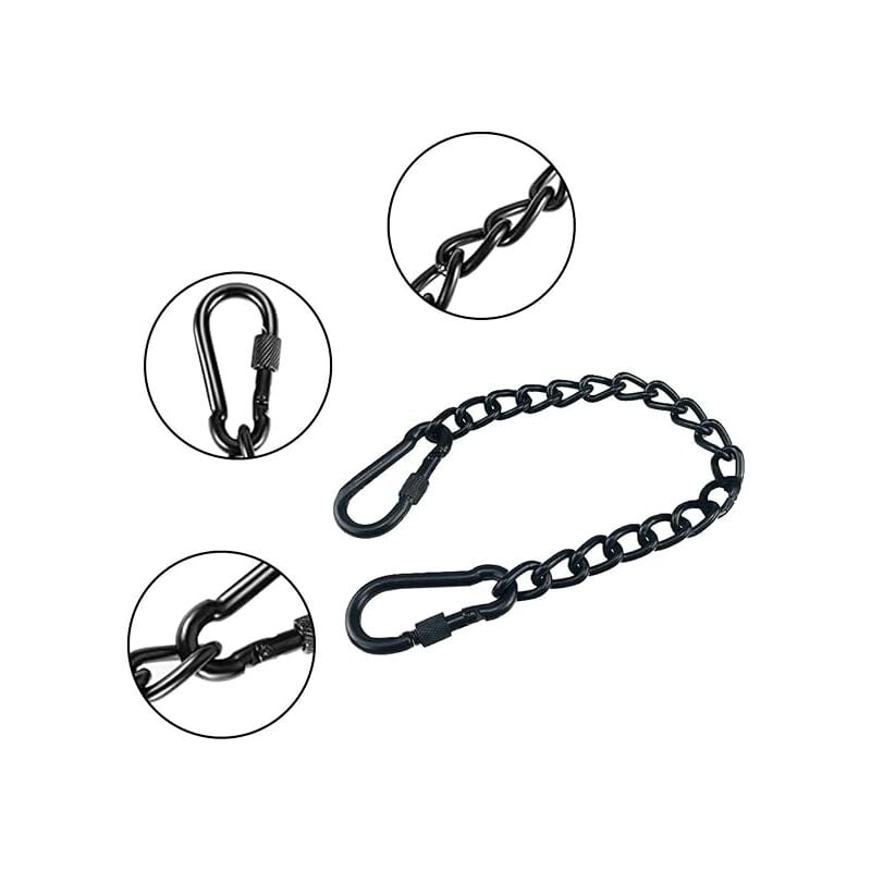 Stainless Steel Extension Chain for Hanging Chair with Two Carabiners - Extension for Hanging Chair and Hammock - Image 4