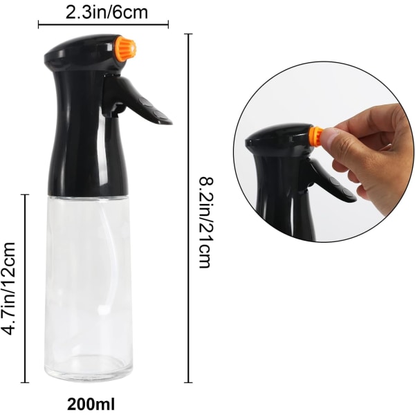 Cooking Oil Spray Olive Oil Spray 200ml Bottle Oil Spray for Air Fryer, Salad, BBQ, Pasta, Kitchen Accessories_max - Image 2