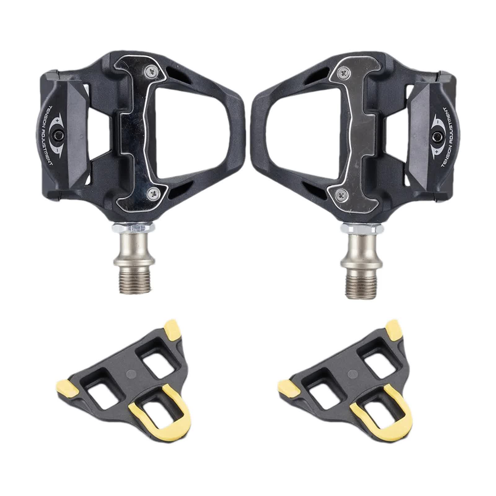 Compatible Shimano Ultegra R8000 SPD-SL Clipless Pedals with SM-SH11 Cleats black - Image 1