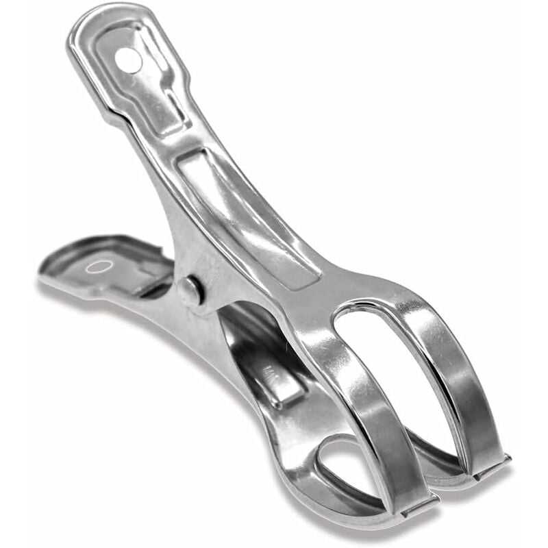 10-pack Large Stainless Steel Clothes Pegs, Heavy Duty Giant Clothes Pegs for Sunbeds, Pool Covers - Image 1