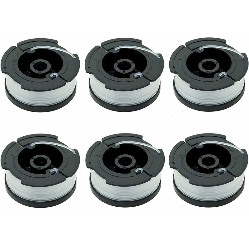 Black & Decker lawn mower spool, 6-pack, black - Image 1