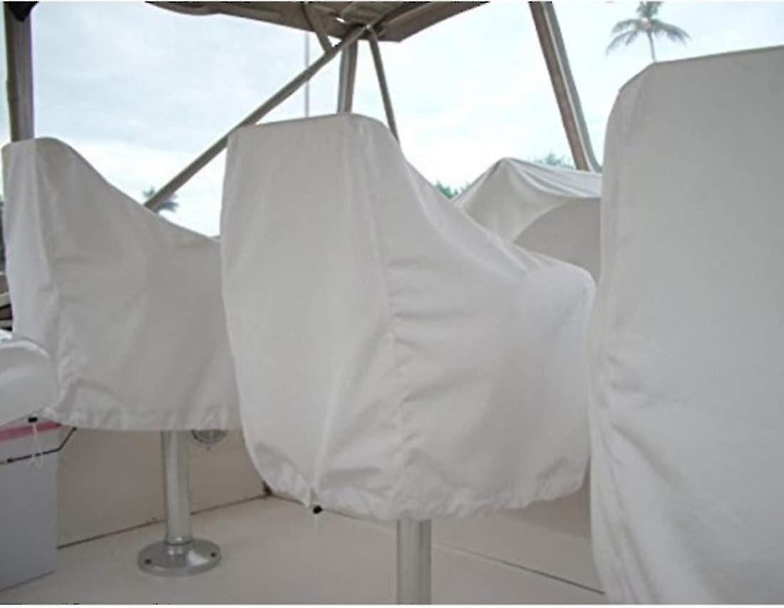 2-Pack Protector, Outdoor Waterproof Pedestal Pontoon Captain Boat Bench Chair Cover, Oxford Fabric Rudder Chair Cover - Perfect - Image 3