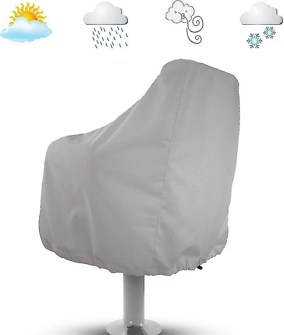 2-Pack Protector, Outdoor Waterproof Pedestal Pontoon Captain Boat Bench Chair Cover, Oxford Fabric Rudder Chair Cover - Perfect - Image 4