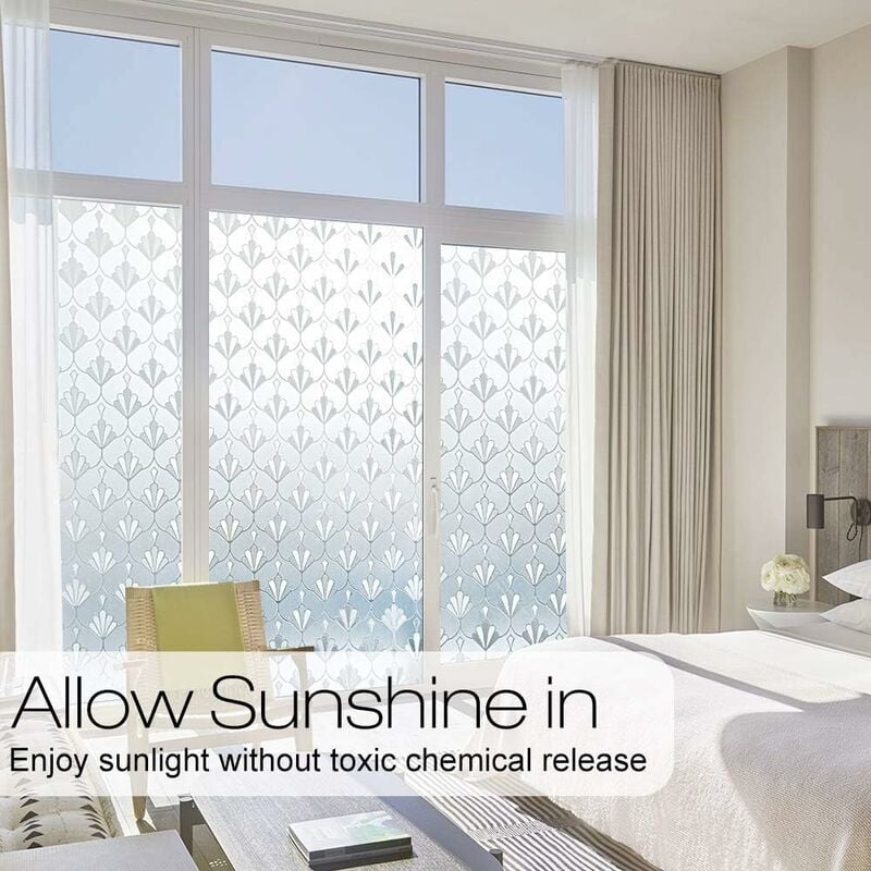Static Cling Window Film, Privacy Window Film Blackout Reusable - Image 3