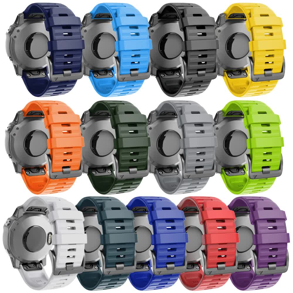 22mm 26mm Silicone Strap for Garmin Fenix 7X 7 Pro Solar/6X 6 Sapphire 5 5X Plus 3 3HR/Epix QuickFit WatchBand 1:1 Official Band style1 Army green style1 Army green QuickFit 22mm - Image 7