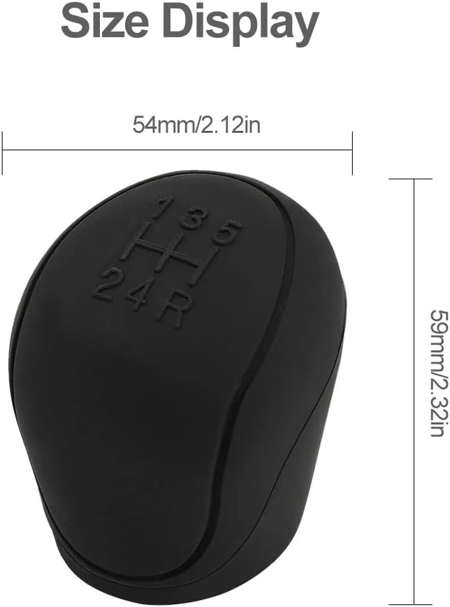 Ocean 2 x 6-Speed Car Silicone Gear Shift Knob Covers (Black and Grey) - Image 3