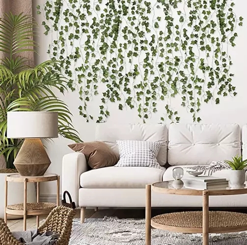 25 meters Ivy garland / Leaf garland - 2 m long Green - Image 6
