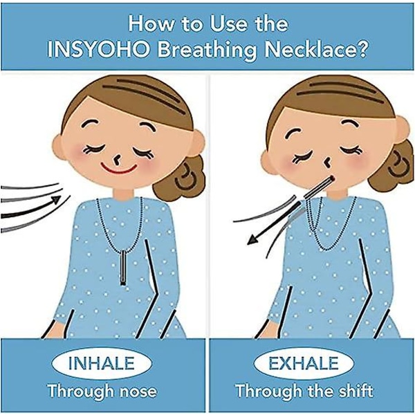 2pcs Breathing Necklace, Anxiety Necklace for Women, Stress Relief Mindful Breathing Necklace Stainless Steel for Meditation Relaxation Silver gold Silver gold - Image 5