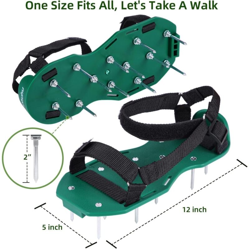 Lawn Aerator Sandals Free Installation, Lawn Spike Shoes Lawn Vertical Cutter Grass Shoes Garden—max - Image 3