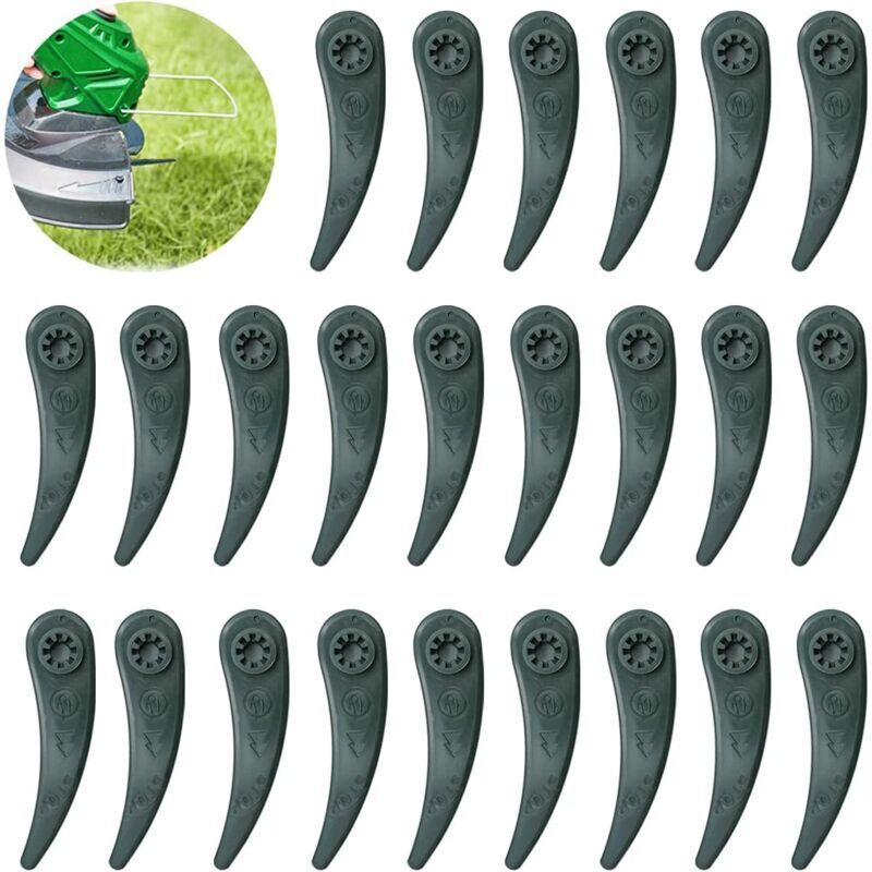 24-pack Bosch Grass Trimmer Blades for Bosch Durablade Art 23-18 LI Art 26-18 LI Grass Trimmers, Replacement Blades for Grass Trimmer. red Flat teeth - Image 2