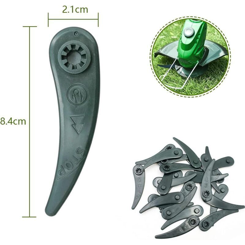 24-pack Bosch Grass Trimmer Blades for Bosch Durablade Art 23-18 LI Art 26-18 LI Grass Trimmers, Replacement Blades for Grass Trimmer. red Flat teeth - Image 3