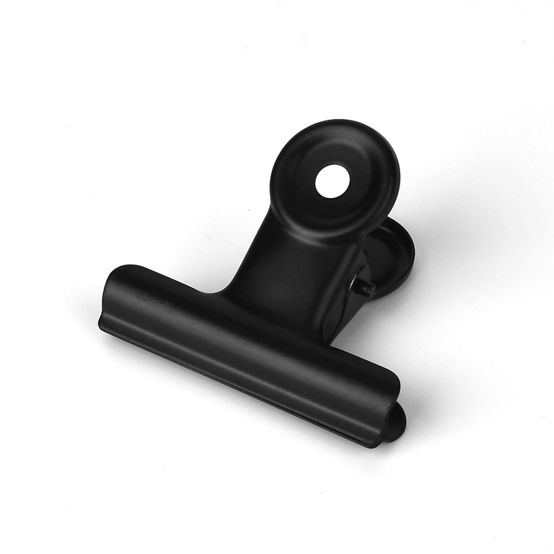 12-pack large black binder paper clips / metal hinge clip Fi - Image 1