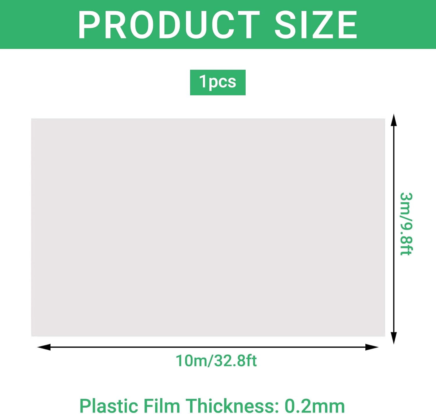 (Special Offer) 2x6m Polyethylene Greenhouse Film, Transparent, Extra Thick Garden Film for Foil Tunnels 10 m - Image 2