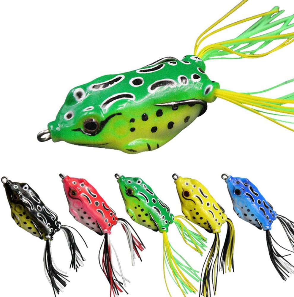 pcs Crank Frog Frog, Soft Fishing Lure 3D Eye Frog Lure and,ZQKLA - Image 1