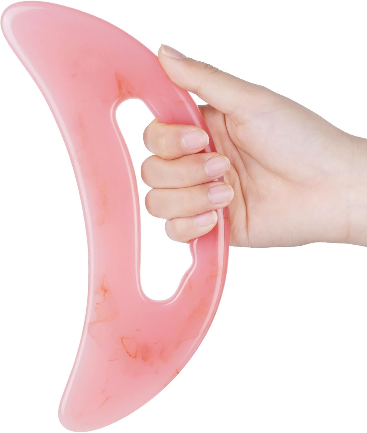Large Gua Sha Massager, Lymphatic Drainage & Cellulite Massage for Legs, Face, Back & Pain Relief Pink-B - Image 1