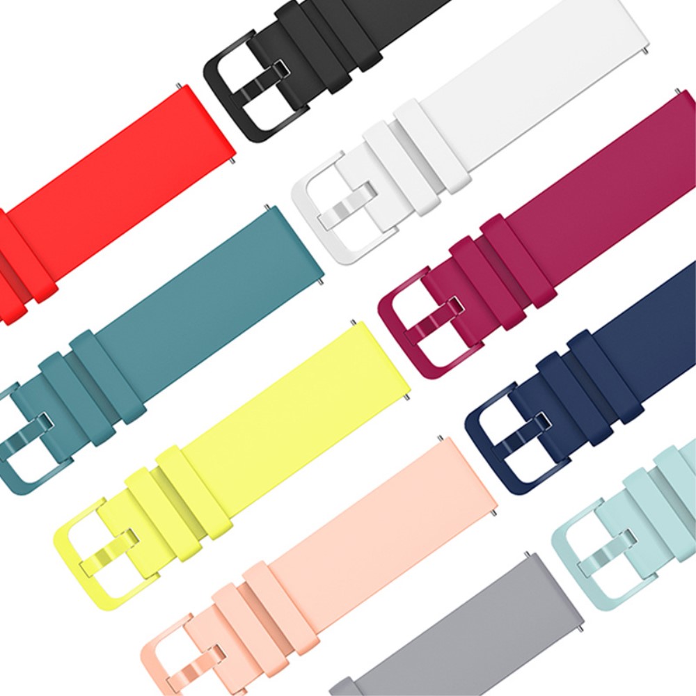 SKALO Silicone Strap for Amazfit GTR 2/2e - Multiple Colors White White - Image 5