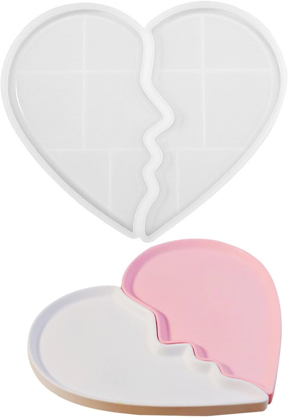 Heart Tray Mold – Jewelry Tray Mold Silicone, Jewelry Holder Resin Mold, Epoxy Resin Casting Mold, Jewelry Tray Dishes for Jewelry Storage - Image 7