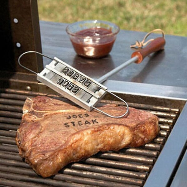 Printed Barbecue Wooden Handle Stamp Barbecue Meat DIY Steak - Image 2