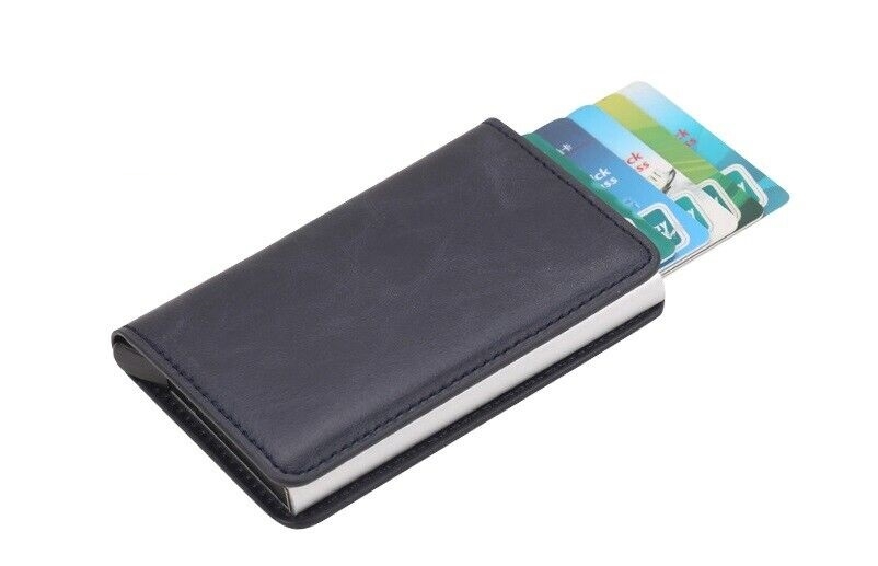 Card Holder with RFID & NFC Protection - Choose your color! Dark blue Dark blue - Image 2