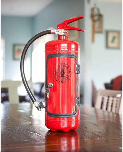 Fire Extinguisher Minibar Wine Cabinet Perfect Gift for Men red B - Image 1