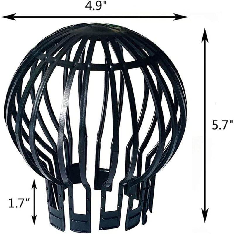 4-pack plastic downspout protectors - Keeps downspouts free from blockages caused by leaves, moss, mud, sludge, balls and other debris—max - Image 3