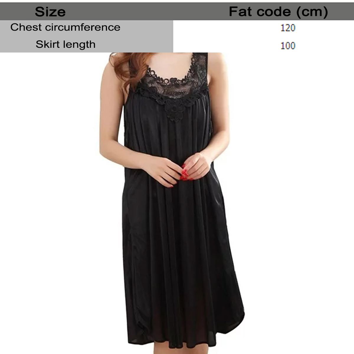 Summer Lace Patchwork Pajamas Sleepwear Women Nightgown Nightdress - Image 5