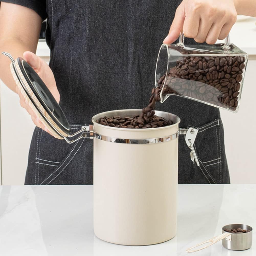 (Green) Coffee Container - Coffee Jar - 1.8L - Coffee Container Storage Jar - Coffee Container - Airtight Coffee Container with CO2 Valve - green green - Image 8
